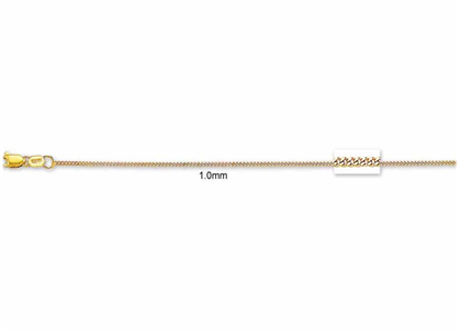 Gold Plated 1 mm Curb Chain